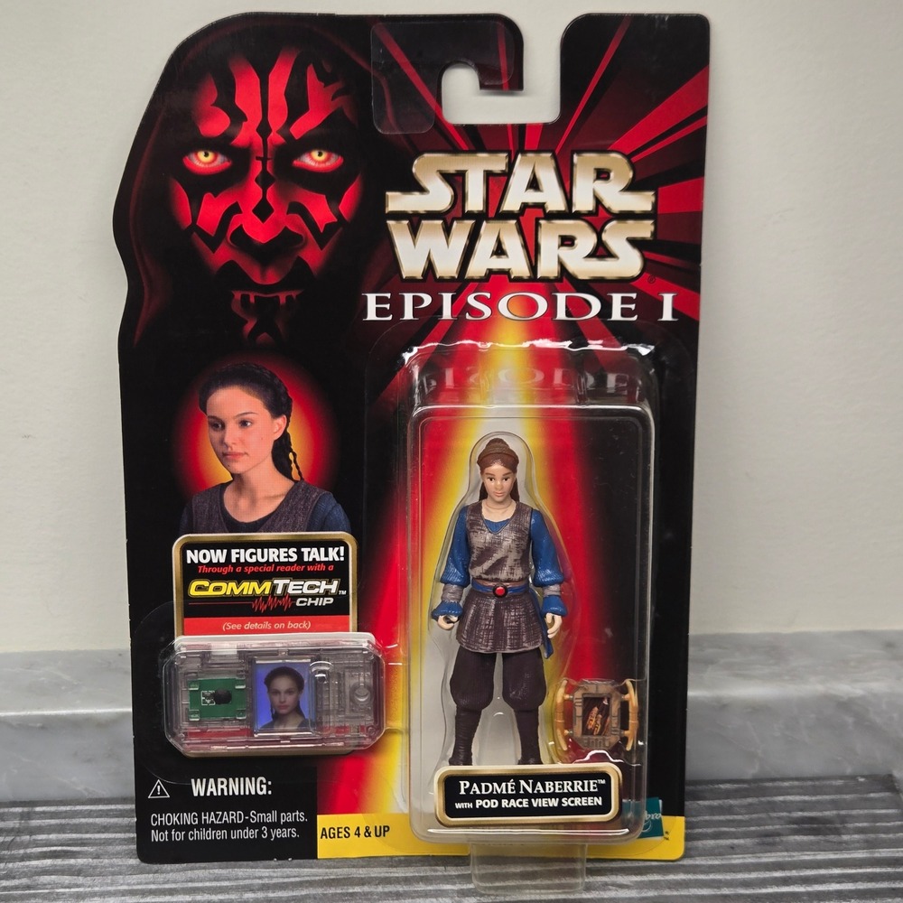 Star Wars Episode I Padme Naberrie Action Figure Hasbro 1998 CommTech Chip 84076